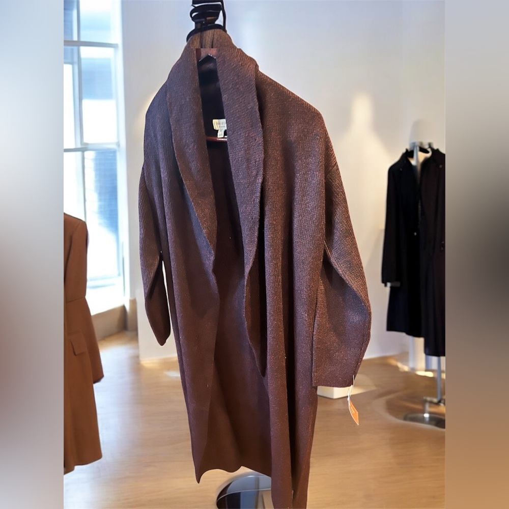 State of Day Plum (Port Heather) Long Knit Cardigan Sweater w/Pockets (M/L) NWT - Picture 4 of 9